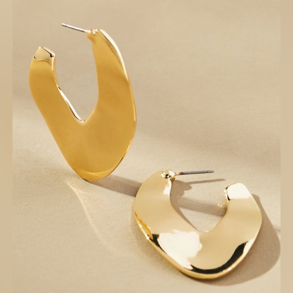 Anthropologie Molten U-Drop Earrings